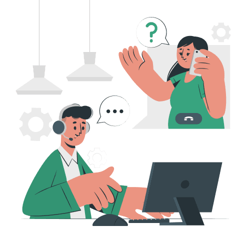 Travel support and information handling illustration