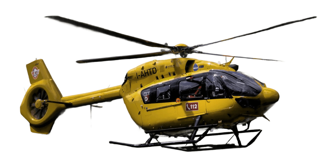 Yellow rescue helicopter